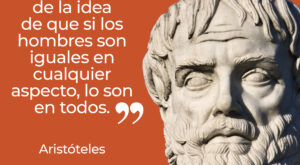 La democracia ha surgido de la idea de que si los hombres son iguales en cualquier aspecto, lo son en todos.