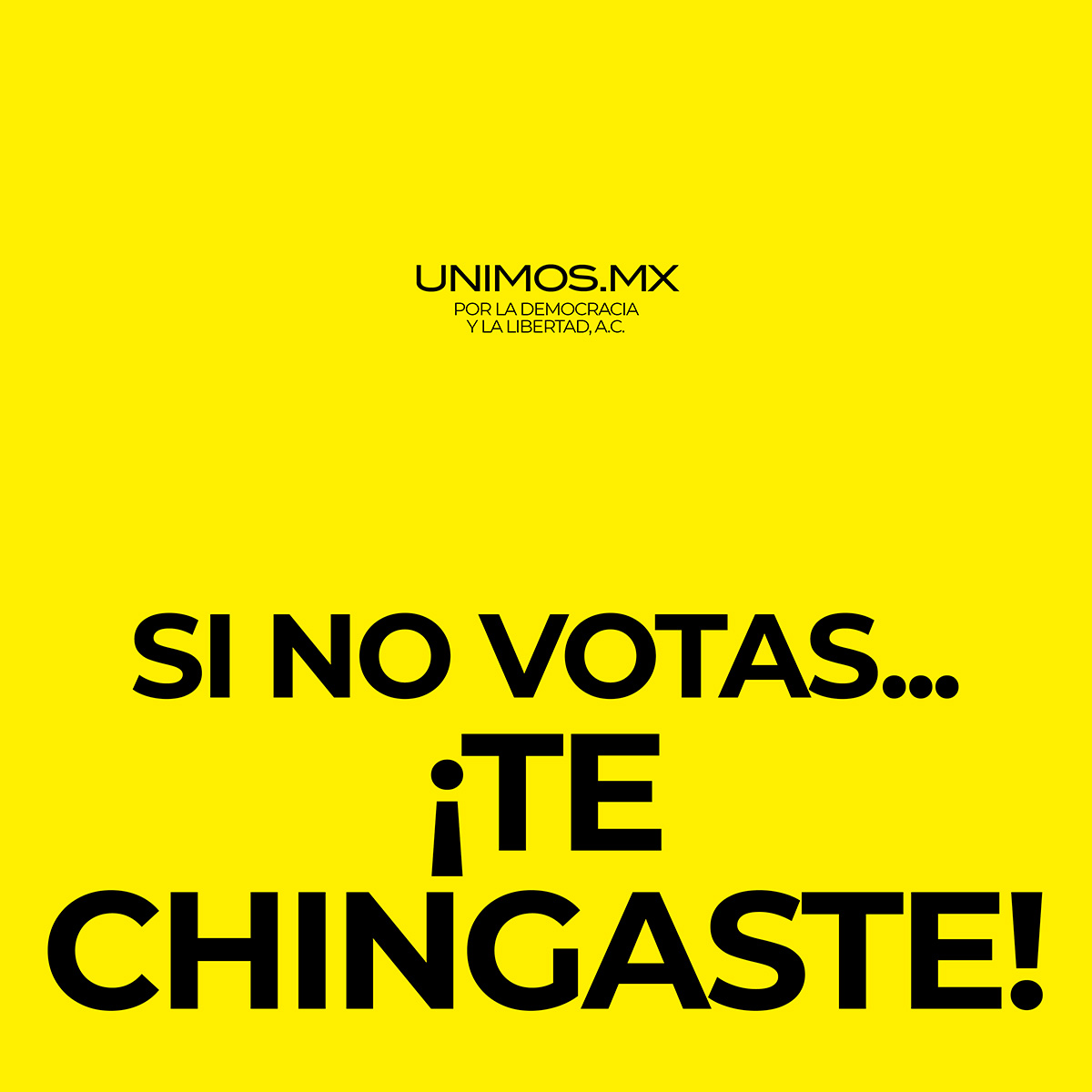 Si no votas ¡Te chingaste!